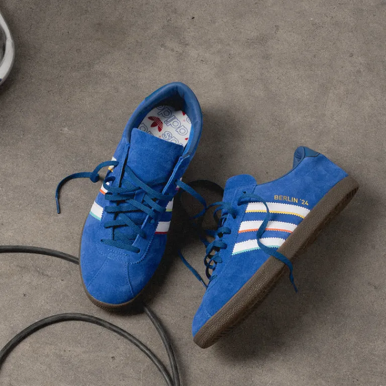 Adidas Sneakers En Cuir|Baskets Décontractées Terrace*Berlin 24 Blue / Cloud White / Dark Marine