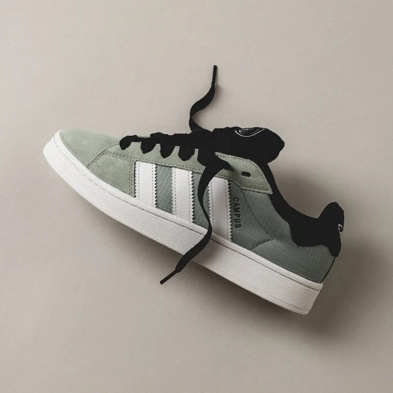 Adidas Sneakers En Cuir|Chunky Sneakers*Campus 00s Silver Green / Crystal White / Core Black