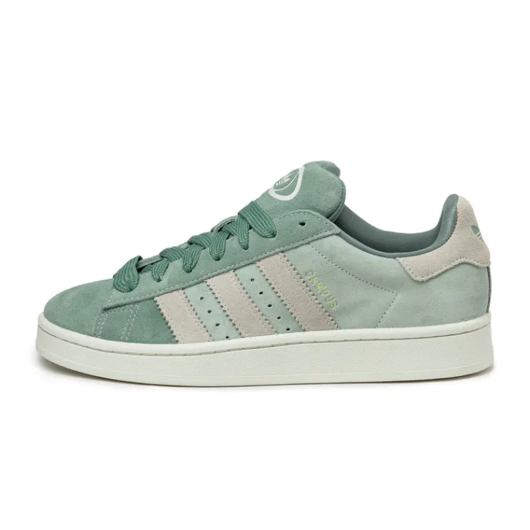 Adidas Sneakers En Cuir|Chunky Sneakers*Campus 00s Silver Green / Off White / Linen Green