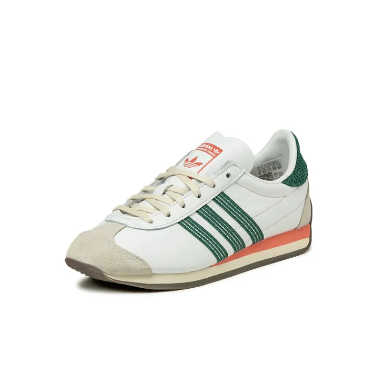 Adidas Sneakers En Cuir|Baskets Décontractées Terrace*Country OG W Footwear White / Collegiate Green / Clear Orange