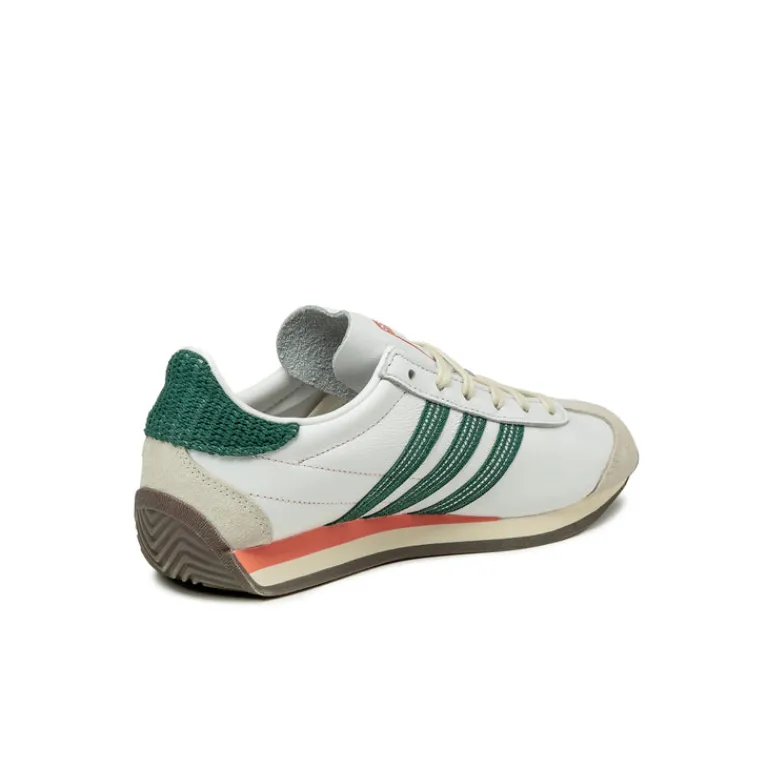 Adidas Sneakers En Cuir|Baskets Décontractées Terrace*Country OG W Footwear White / Collegiate Green / Clear Orange