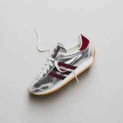 Adidas Sneakers En Cuir|Baskets Décontractées Terrace*Country OG W Silver Metallic / Maroon / Off White