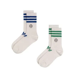 Adidas Chaussettes*Embroidered Football Crew Socks 2 Pairs White / Team Royal Blue / Semi Court Green
