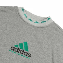 Adidas Pullover*EQT Reflective Crewneck Sweatshirt Medium Grey Heather