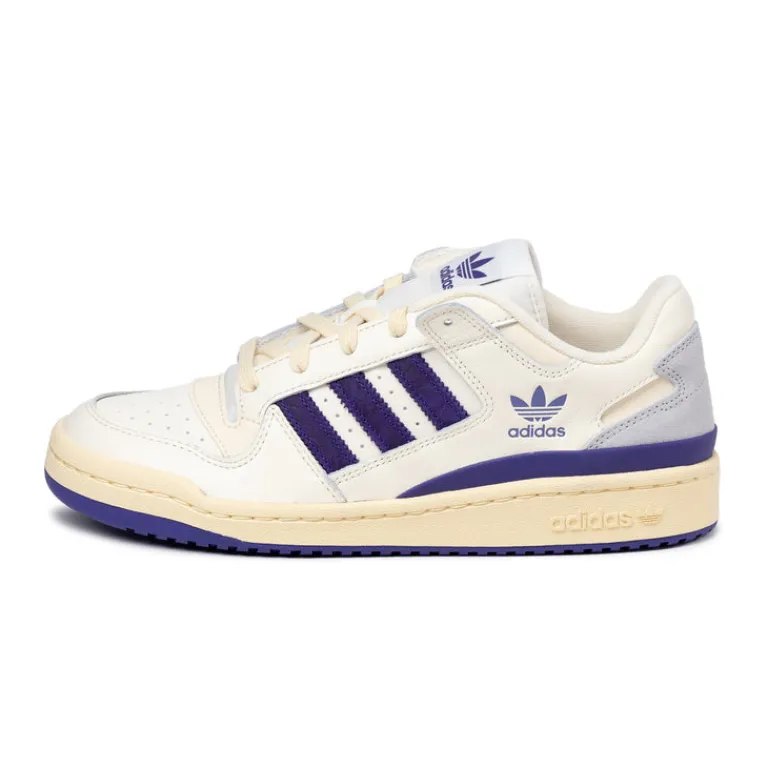 Adidas Sneakers En Cuir|Sneakers Blancs*Forum Low CL Cream White / Collegiate Purple / Warm Vanilla