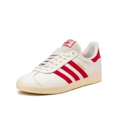 Adidas Sneakers En Cuir|Baskets Décontractées Terrace*Gazelle Crystal White / Beta Scarlett / Crew White