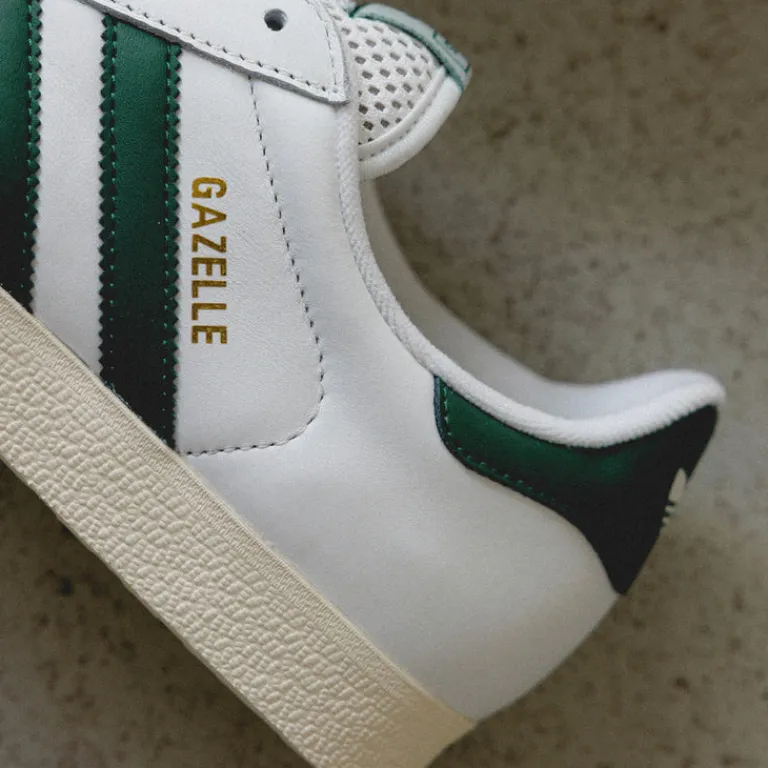 Adidas Sneakers En Cuir|Baskets Décontractées Terrace*Gazelle Core White / Collegiate Green / Cream White