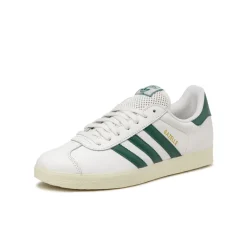 Adidas Sneakers En Cuir|Baskets Décontractées Terrace*Gazelle Core White / Collegiate Green / Cream White