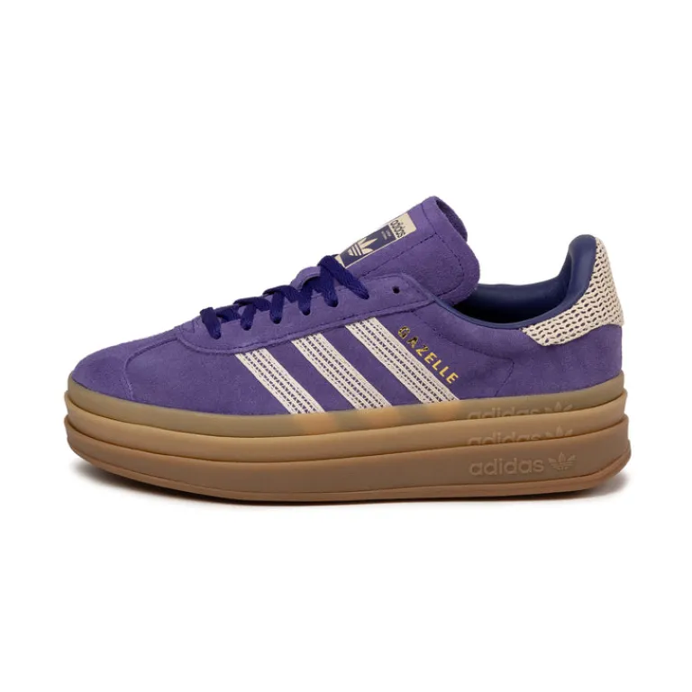 Adidas Sneakers À Plateforme|Sneakers En Cuir*Gazelle Bold W Collegiate Purple / Wonder White/ Gold Metallic