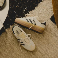 Adidas Sneakers À Plateforme|Sneakers En Cuir*Gazelle Bold W Cream White / Core Black / Sand Strata