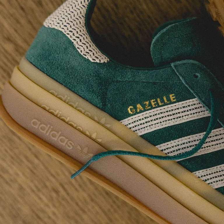 Adidas Sneakers À Plateforme|Sneakers En Cuir*Gazelle Bold W Collegiate Green / Wonder White / Gold Metallic
