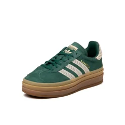 Adidas Sneakers À Plateforme|Sneakers En Cuir*Gazelle Bold W Collegiate Green / Wonder White / Gold Metallic