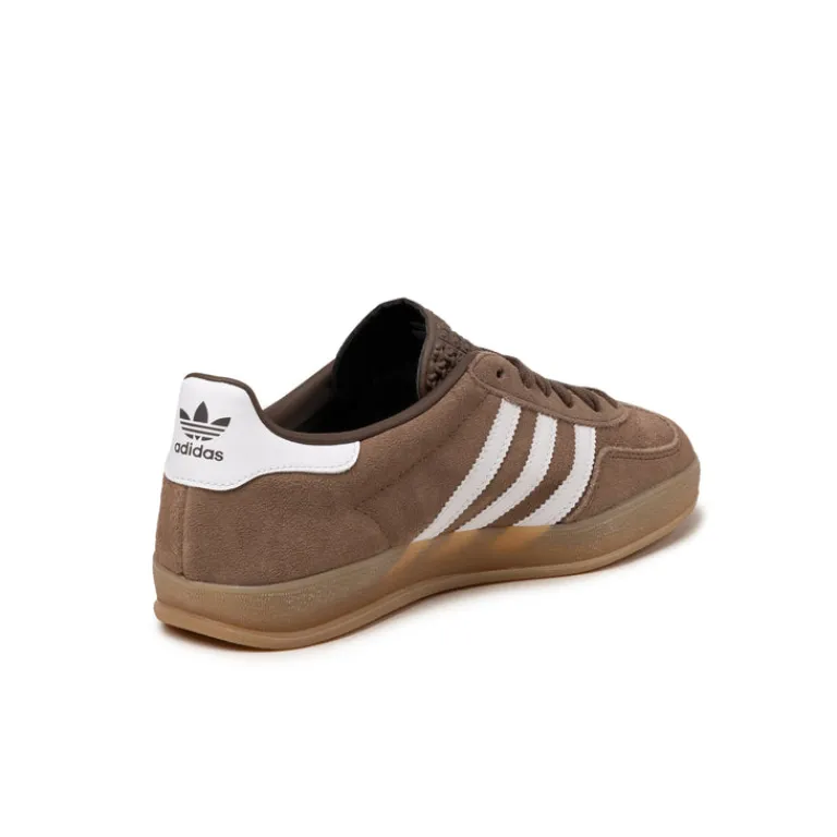 Adidas Sneakers En Cuir|Baskets Décontractées Terrace*Gazelle Indoor Earth Strata / Footwear White / Gold Metallic