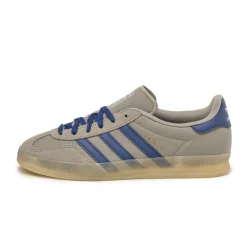 Adidas Sneakers En Cuir|Baskets Décontractées Terrace*Gazelle Indoor Silver Pebble / Victory Blue / Magic Beige