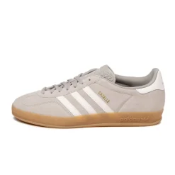 Adidas Sneakers En Cuir|Baskets Décontractées Terrace*Gazelle Indoor Grey Two / Footwear White / Gold Metallic
