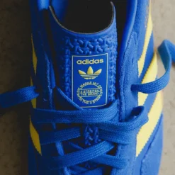 Adidas Sneakers En Cuir|Baskets Décontractées Terrace*Gazelle Indoor Blue / Pure Sulfur / Gum 3