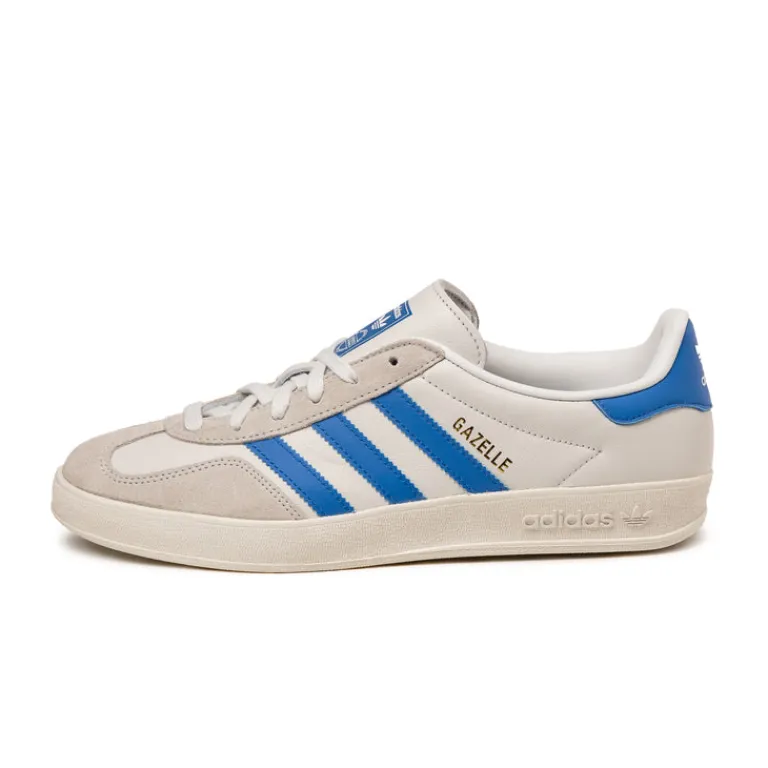 Adidas Sneakers En Cuir|Baskets Décontractées Terrace*Gazelle Indoor Crystal White / Blue / Grey One