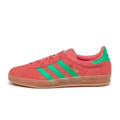 Adidas Sneakers En Cuir|Baskets Décontractées Terrace*Gazelle Indoor Preloved Scarlet / Court Green / Cloud Whit