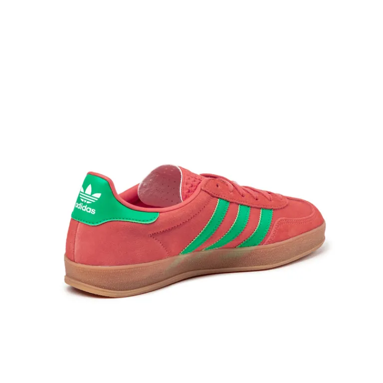 Adidas Sneakers En Cuir|Baskets Décontractées Terrace*Gazelle Indoor Preloved Scarlet / Court Green / Cloud Whit