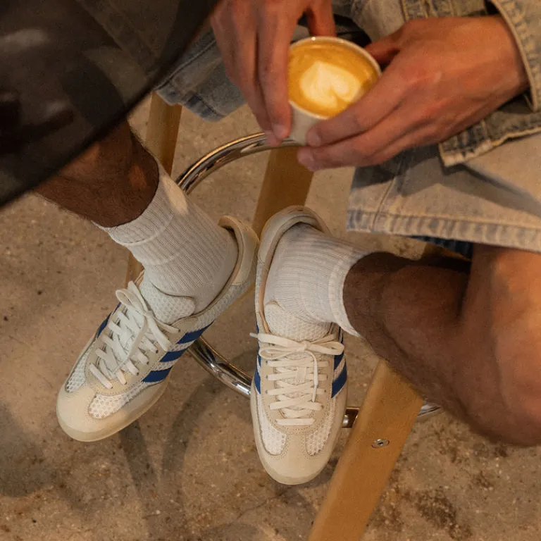 Adidas Sneakers En Cuir|Baskets Décontractées Terrace*Gazelle Indoor Off White / Focus Blue / Warm Vanilla