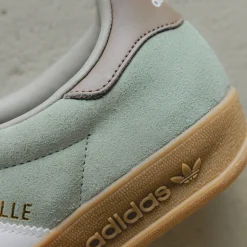 Adidas Sneakers En Cuir|Baskets Décontractées Terrace*Gazelle Indoor Silver Pebble / Silver Green / Footwear White