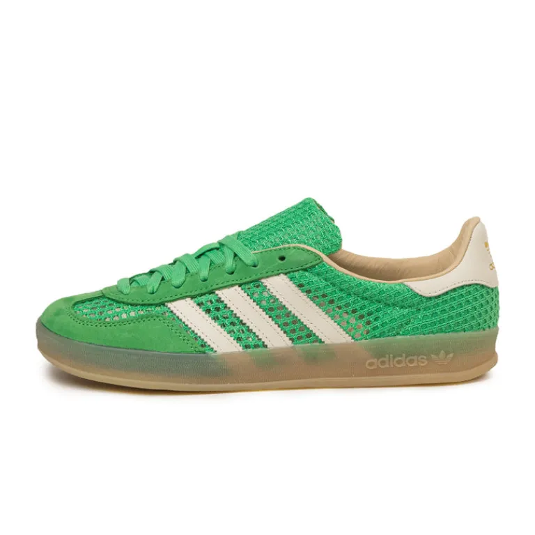 Adidas Sneakers En Cuir|Baskets Décontractées Terrace*Gazelle Indoor Energy Green / Off White / Magic Beige