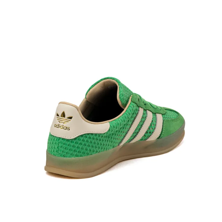 Adidas Sneakers En Cuir|Baskets Décontractées Terrace*Gazelle Indoor Energy Green / Off White / Magic Beige