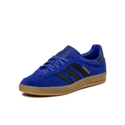 Adidas Sneakers En Cuir|Baskets Décontractées Terrace*Gazelle Indoor Lucid Blue / Core Black / Gold Metallic