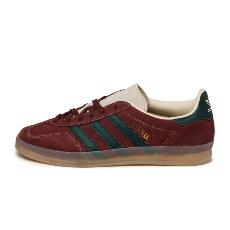 Adidas Sneakers En Cuir|Baskets Décontractées Terrace*Gazelle Indoor Shadow Red / Shadow Green / Wonder White