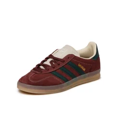 Adidas Sneakers En Cuir|Baskets Décontractées Terrace*Gazelle Indoor Shadow Red / Shadow Green / Wonder White