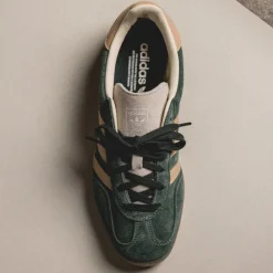 Adidas Sneakers En Cuir|Baskets Décontractées Terrace*Gazelle Indoor Shadow Green / Warm Sandstone / Wonder White