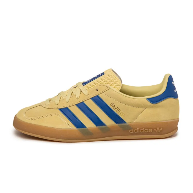 Adidas Sneakers En Cuir|Baskets Décontractées Terrace*Gazelle Indoor Power Yellow / Royal Blue / Footwear White