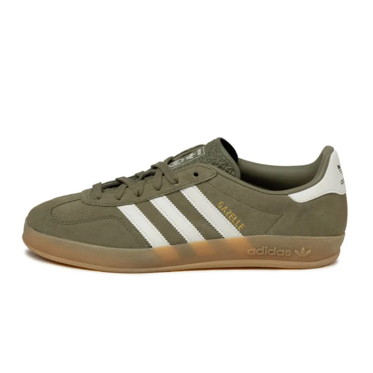 Adidas Sneakers En Cuir|Baskets Décontractées Terrace*Gazelle Indoor live Strata / Footwear White / Gold Metallic