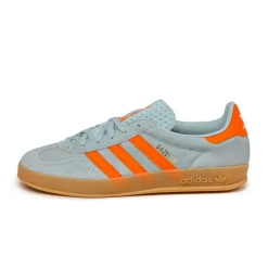 Adidas Sneakers En Cuir|Baskets Décontractées Terrace*Gazelle Indoor Wonder Blue / Orange / Footwear White
