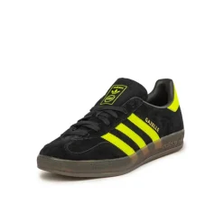 Adidas Sneakers En Cuir|Baskets Décontractées Terrace*Gazelle Indoor Core Black / Solar Yellow / Cloud White