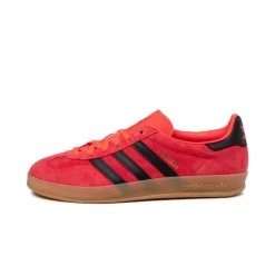 Adidas Sneakers En Cuir|Baskets Décontractées Terrace*Gazelle Indoor Luzid Red / Core Black / Gold Metallic