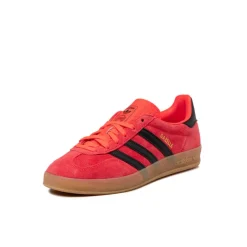 Adidas Sneakers En Cuir|Baskets Décontractées Terrace*Gazelle Indoor Luzid Red / Core Black / Gold Metallic