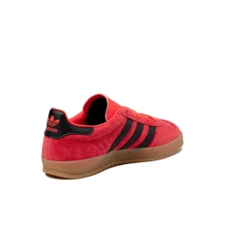 Adidas Sneakers En Cuir|Baskets Décontractées Terrace*Gazelle Indoor Luzid Red / Core Black / Gold Metallic