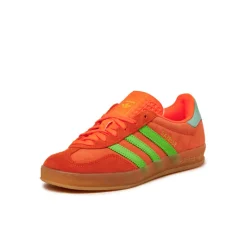 Adidas Sneakers En Cuir|Baskets Décontractées Terrace*Gazelle Indoor W Clear Mint / Solar Orange / Solar Green