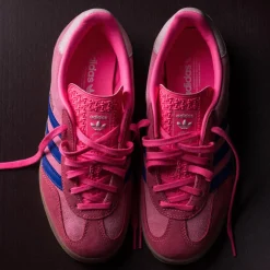 Adidas Sneakers En Cuir|Baskets Décontractées Terrace*Gazelle Indoor W Lucid Pink / Clear Pink / Gum 3