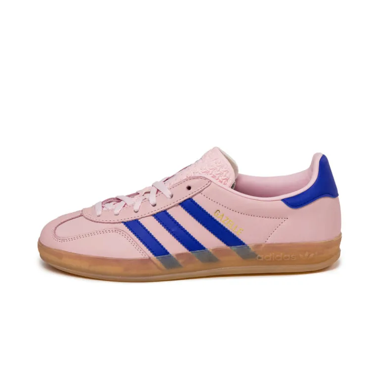 Adidas Sneakers En Cuir|Baskets Décontractées Terrace*Gazelle Indoor W Clear Pink / Lucid Blue / Gum