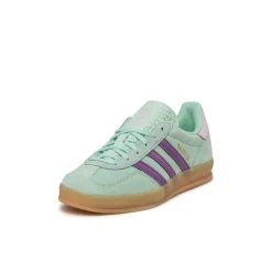Adidas Sneakers En Cuir|Baskets Décontractées Terrace*Gazelle Indoor W Clear Mint / Active Purple / Ice Lavender