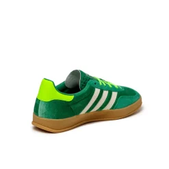Adidas Sneakers En Cuir|Baskets Décontractées Terrace*Gazelle Indoor W Semi Court Green / Cream White / Solar Green