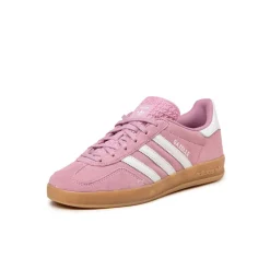 Adidas Sneakers En Cuir|Baskets Décontractées Terrace*Gazelle Indoor W Bliss Lilac / Footwear White / Gum 3