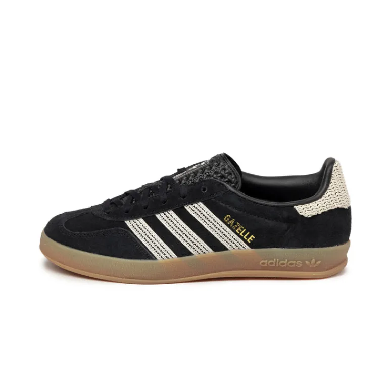 Adidas Sneakers En Cuir|Baskets Décontractées Terrace*Gazelle Indoor W Core Black / Wonder White / Gum 3