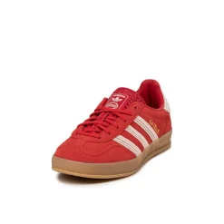 Adidas Sneakers En Cuir|Baskets Décontractées Terrace*Gazelle Indoor W Better Scarlet / Wonder White / Gum