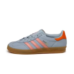 Adidas Sneakers En Cuir|Baskets Décontractées Terrace*Gazelle Indoor W Wonder Blue / Solar Orange / Gum 3