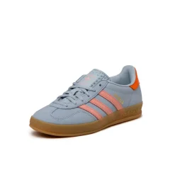 Adidas Sneakers En Cuir|Baskets Décontractées Terrace*Gazelle Indoor W Wonder Blue / Solar Orange / Gum 3