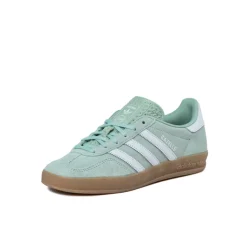 Adidas Sneakers En Cuir|Baskets Décontractées Terrace*Gazelle Indoor W Ash Green / Cloud White / Gum
