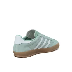 Adidas Sneakers En Cuir|Baskets Décontractées Terrace*Gazelle Indoor W Ash Green / Cloud White / Gum